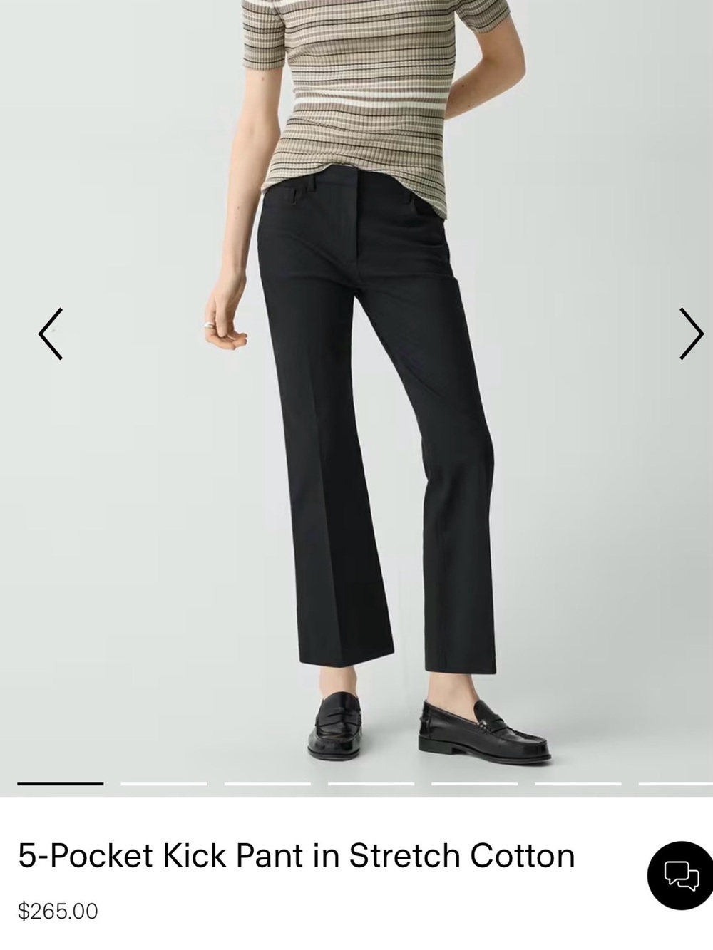 Theory Black 5-Pocket Kick Pant — Ankle Crop